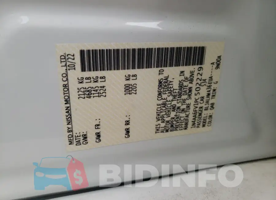 1N4AA6FV1PC502229 Photo# 12
