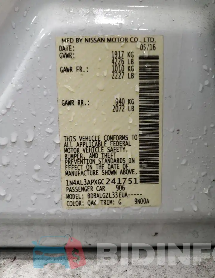 1N4AL3APXGC241751 Photo# 13