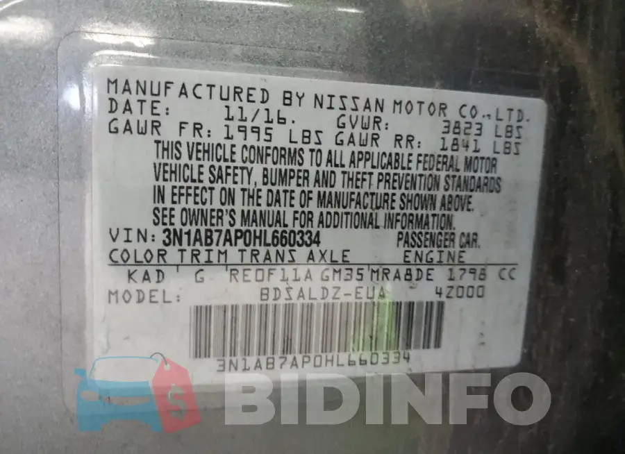 3N1AB7AP0HL660334 Photo# 12