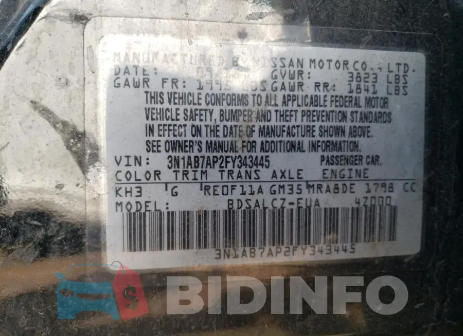 3N1AB7AP2FY343445 Photo# 12