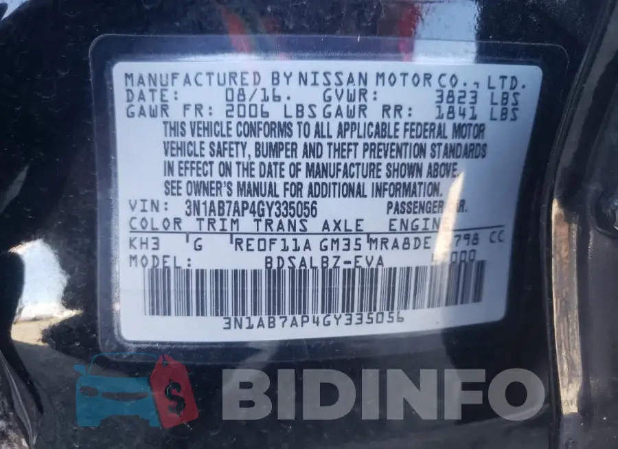 3N1AB7AP4GY335056 Photo# 12