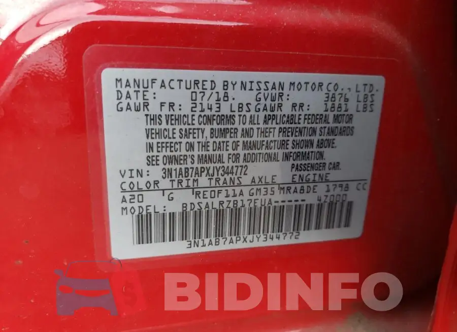 3N1AB7APXJY344772 Photo# 12