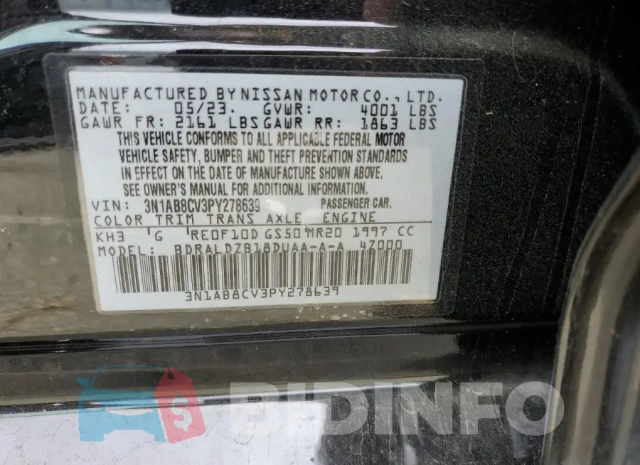3N1AB8CV3PY278639 Photo# 12