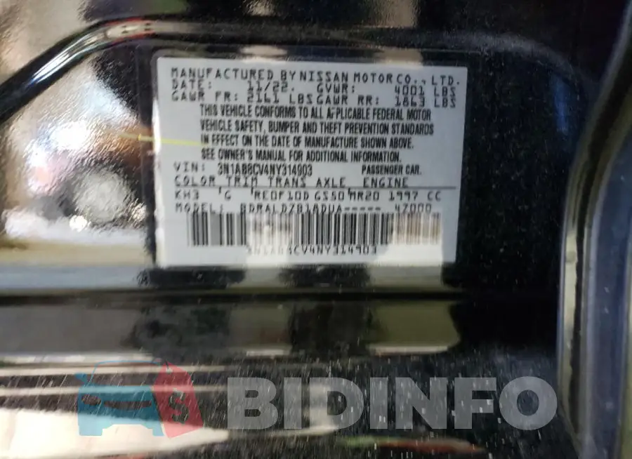 3N1AB8CV4NY314903 Photo# 12