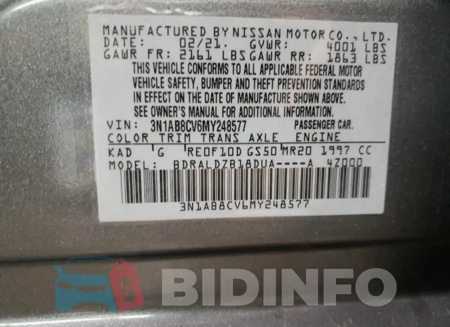 3N1AB8CV6MY248577 Photo# 12