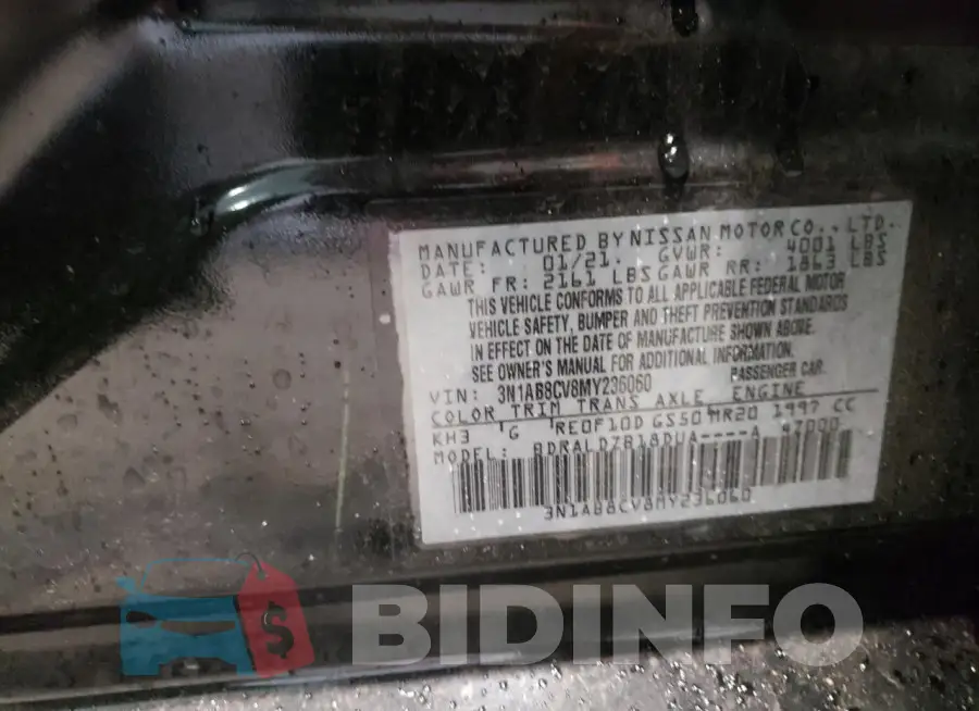 3N1AB8CV8MY236060 Photo# 12