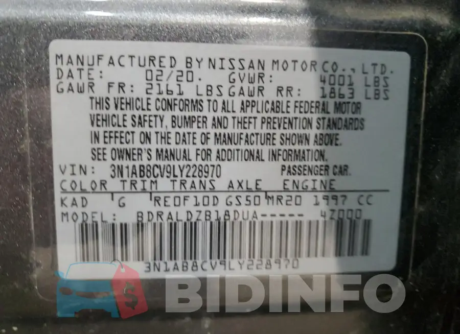 3N1AB8CV9LY228970 Photo# 12