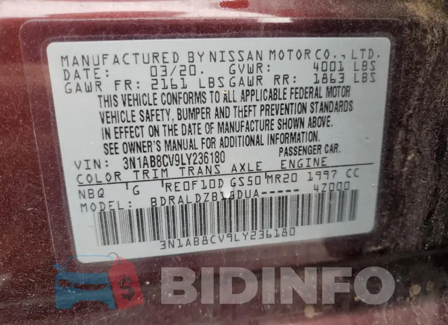 3N1AB8CV9LY236180 Photo# 12