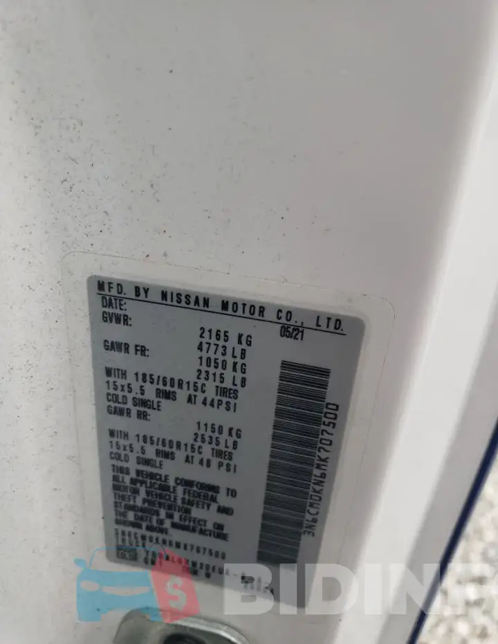 3N6CM0KN6MK707500 Photo# 13