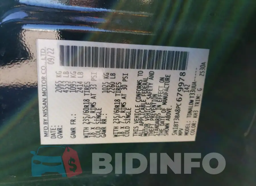 5N1BT3BA8PC679978 Photo# 13