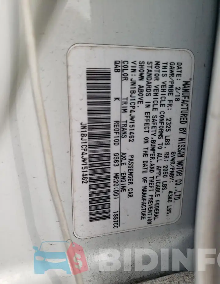 JN1BJ1CP4JW151462 Photo# 12