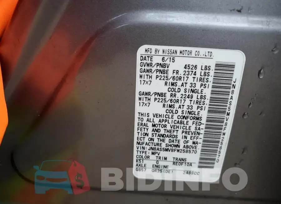 JN8AS5MV8FW258570 Photo# 12