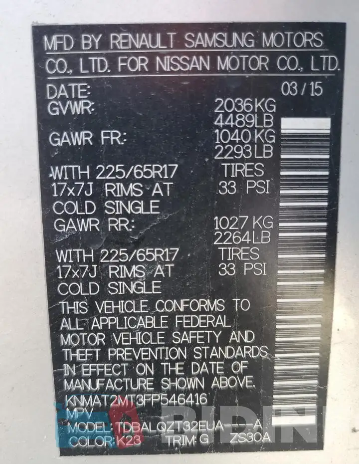 KNMAT2MT3FP546416 Photo# 13