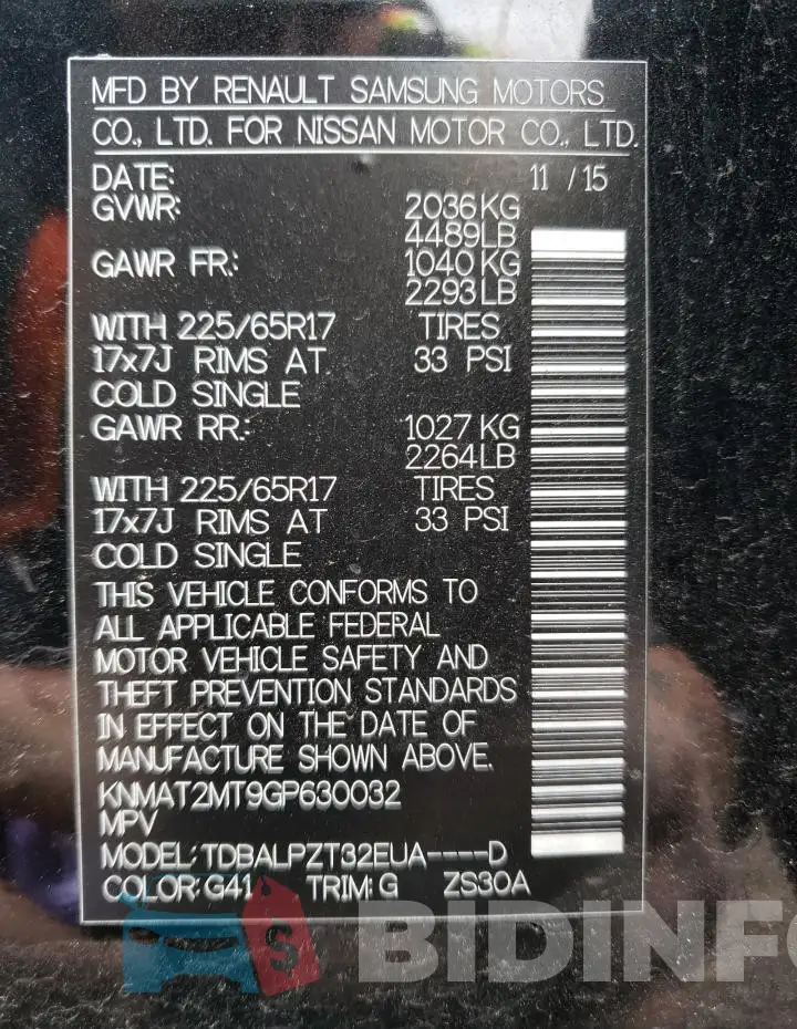 KNMAT2MT9GP630032 Photo# 13