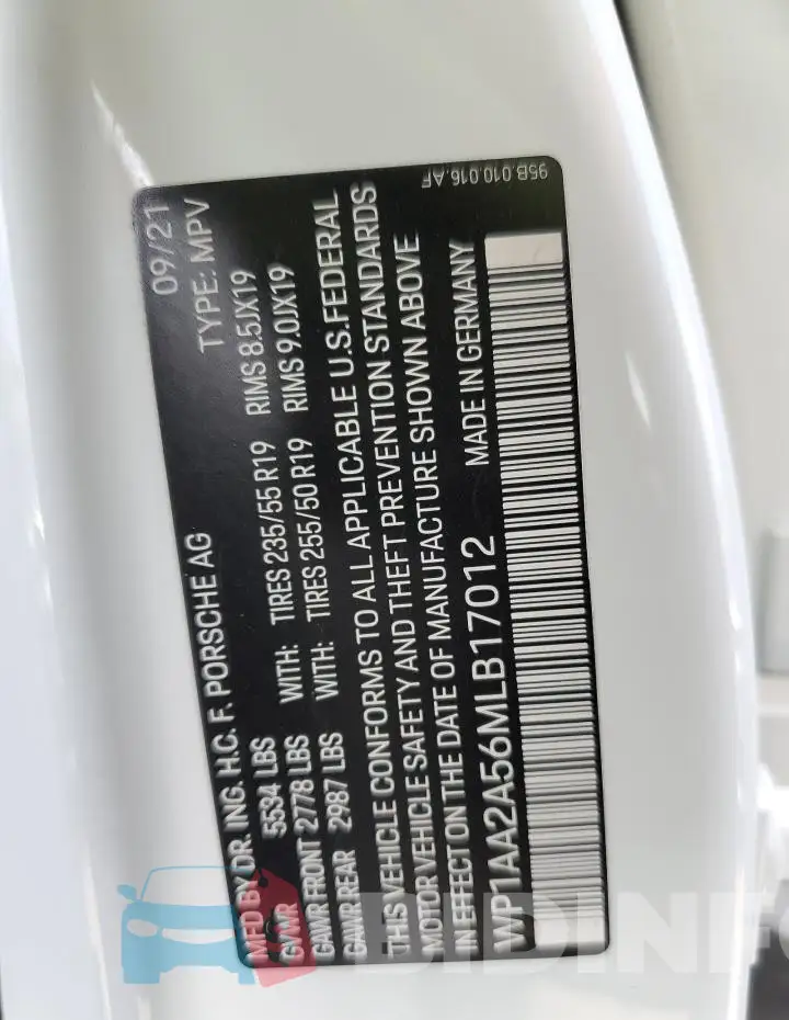 WP1AA2A56MLB17012 Photo# 12