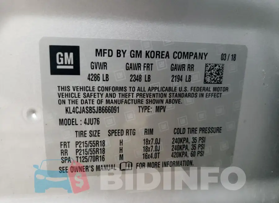 KL4CJASB5JB666091 Photo# 13