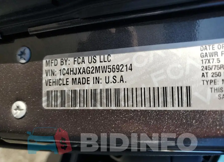 1C4HJXAG2MW569214 Photo# 12
