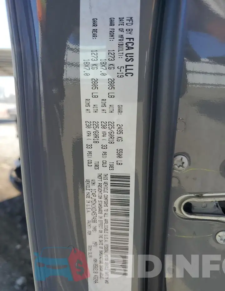 1C4PJMDN1KD457498 Photo# 12