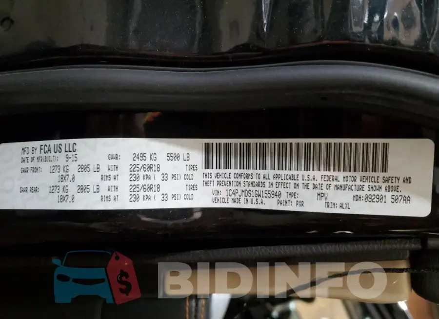 1C4PJMDS1GW155940 Photo# 13