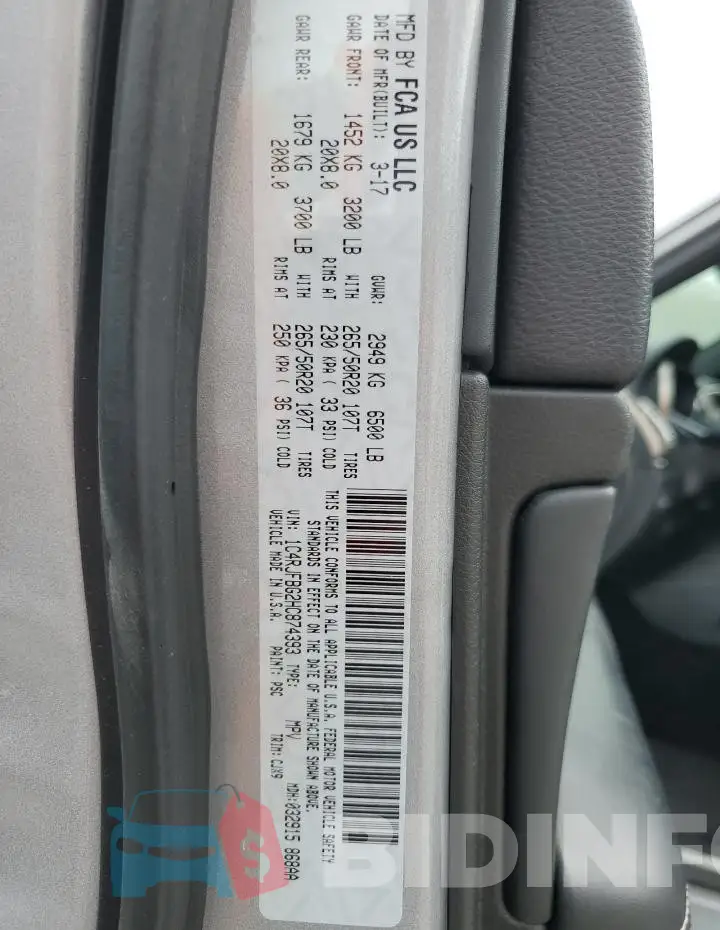 1C4RJFBG2HC874393 Photo# 13
