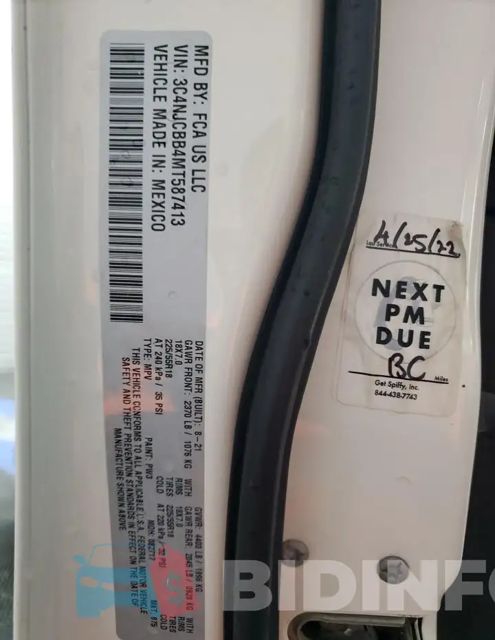 3C4NJCBB4MT587413 Photo# 12