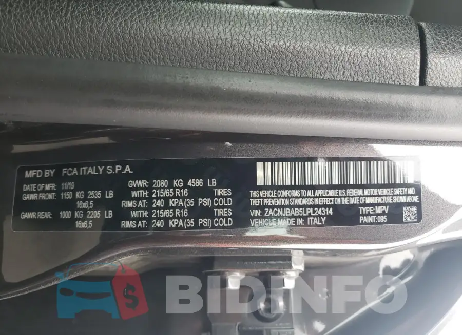 ZACNJBAB5LPL24314 Photo# 12