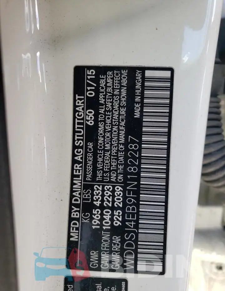 WDDSJ4EB9FN182287 Photo# 12