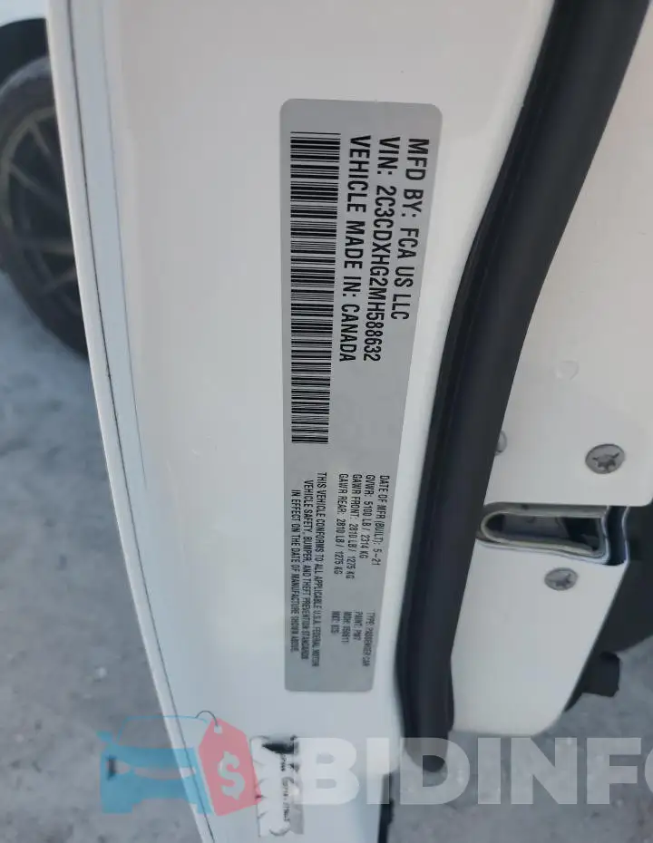 2C3CDXHG2MH588632 Photo# 12