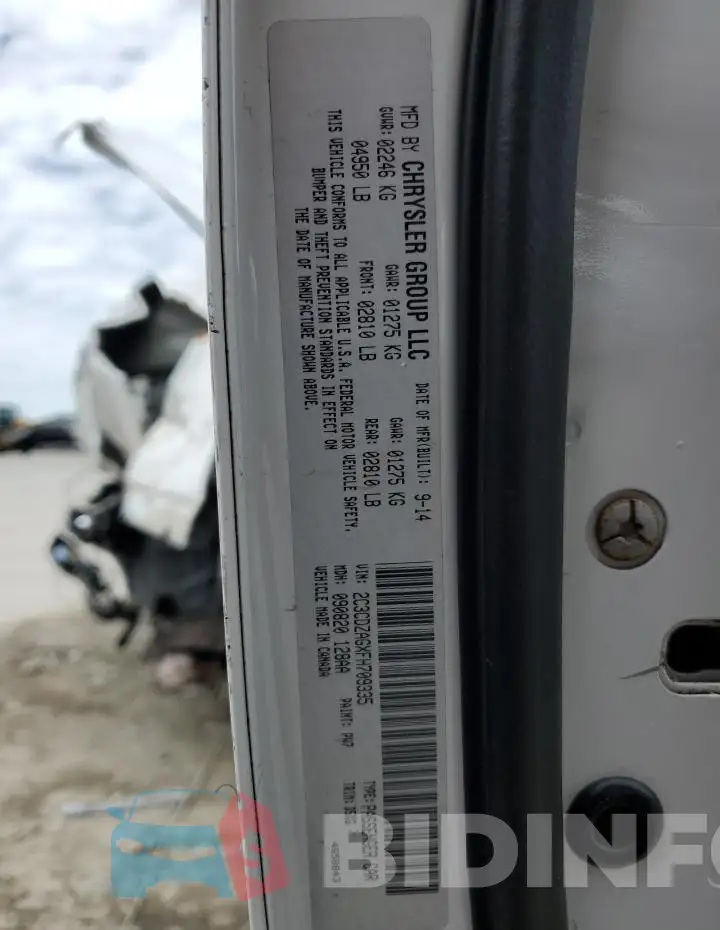 2C3CDZAGXFH709335 Photo# 13