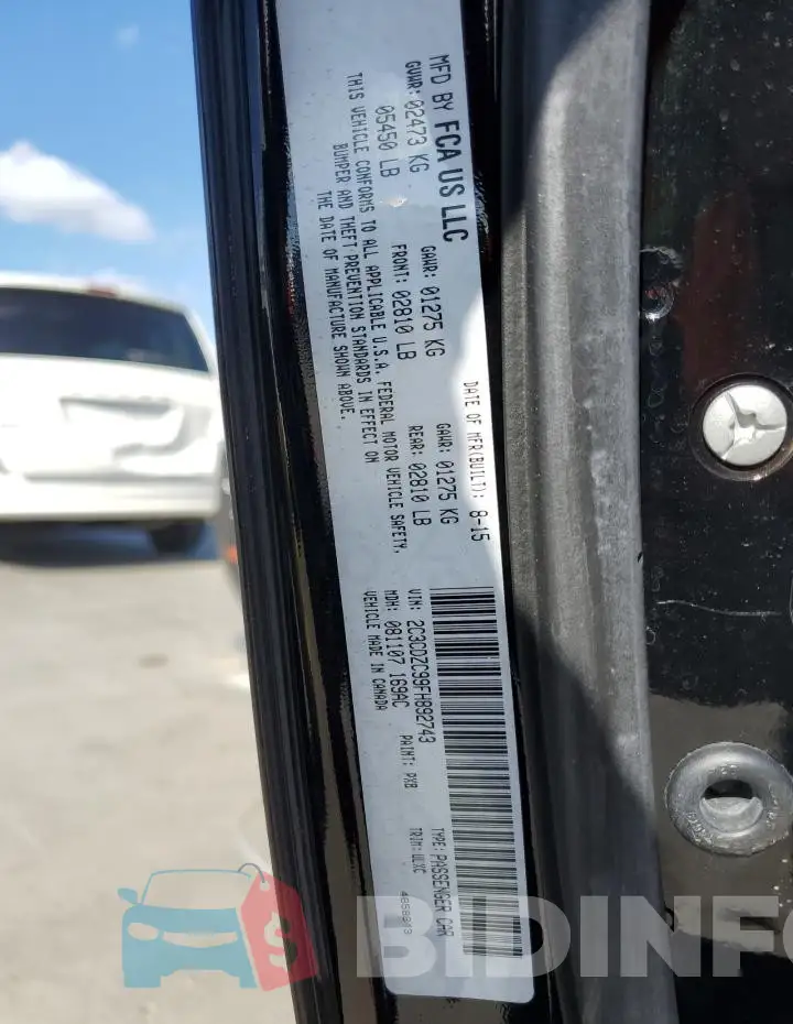 2C3CDZC99FH892743 Photo# 13