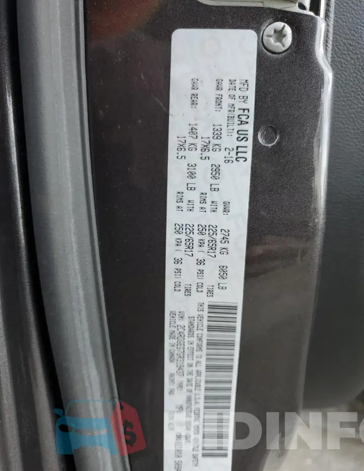 2C4RDGEG7GR319437 Photo# 13