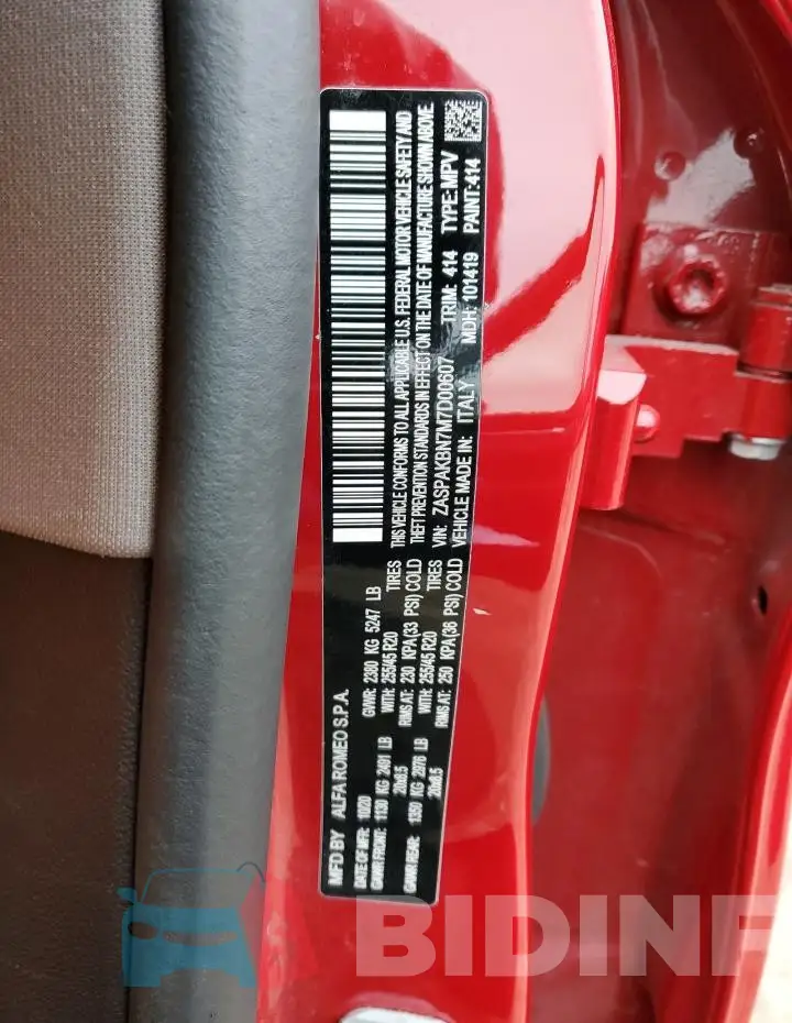 ZASPAKBN7M7D00607 Photo# 12