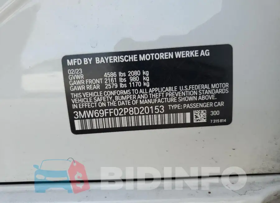 3MW69FF02P8D20153 Photo# 12
