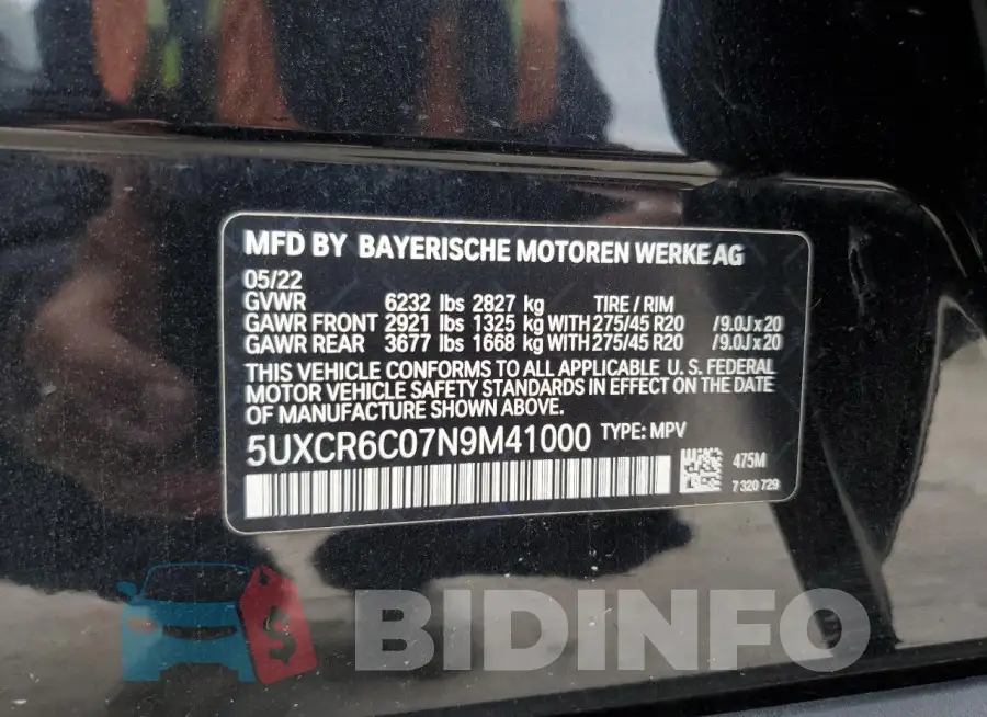 5UXCR6C07N9M41000 Photo# 12