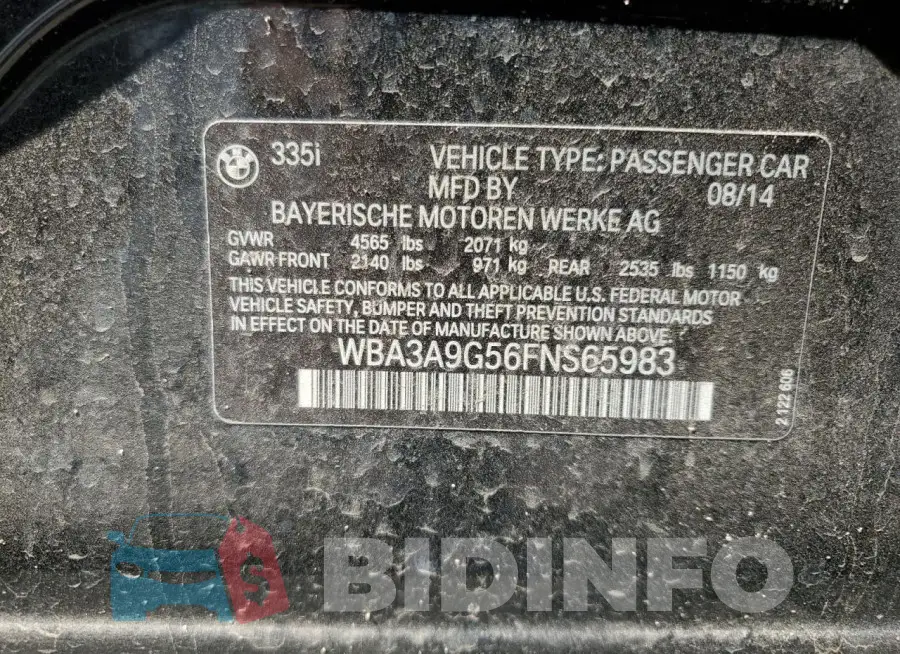 WBA3A9G56FNS65983 Photo# 12