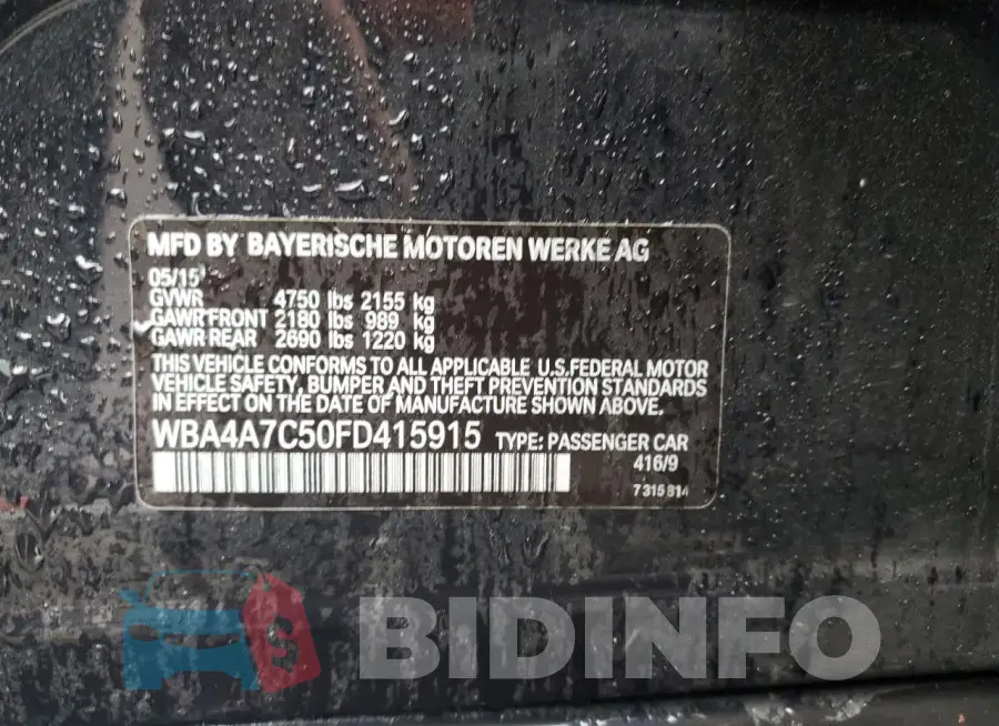 WBA4A7C50FD415915 Photo# 12