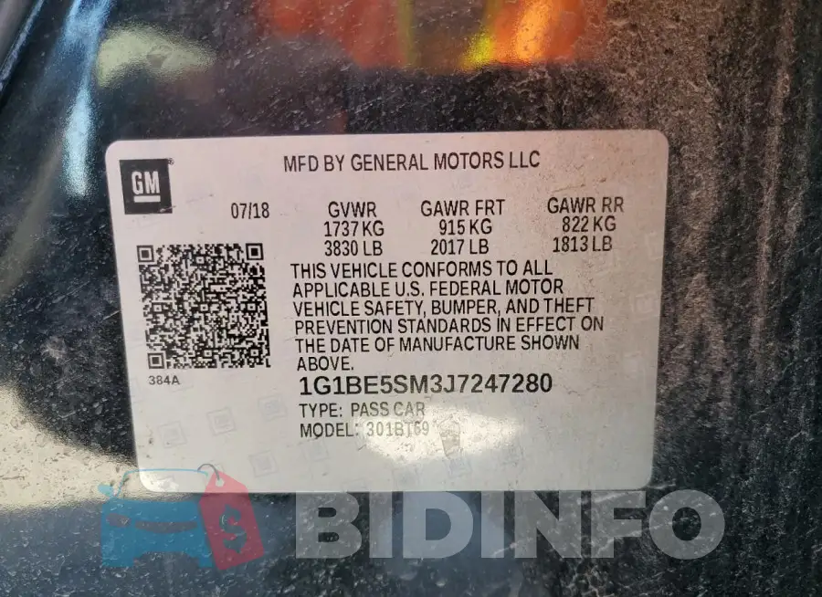 1G1BE5SM3J7247280 Photo# 12