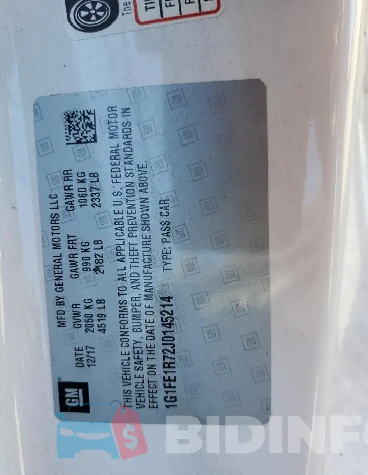 1G1FE1R72J0145214 Photo# 13