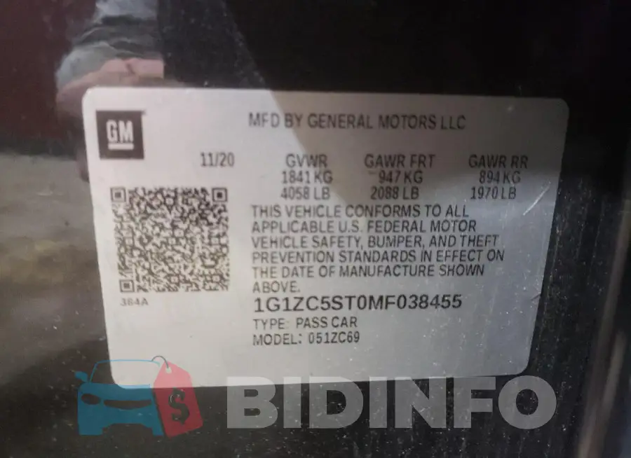 1G1ZC5ST0MF038455 Photo# 12