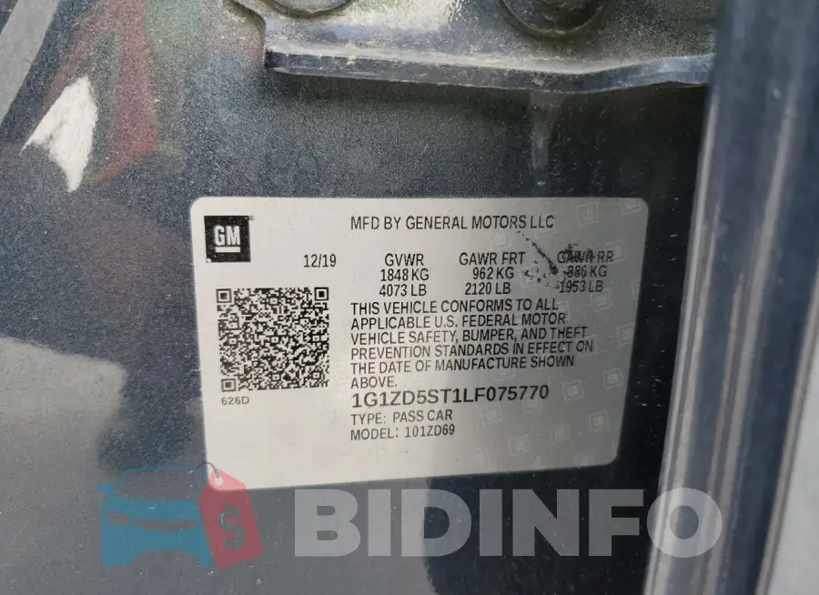 1G1ZD5ST1LF075770 Photo# 12