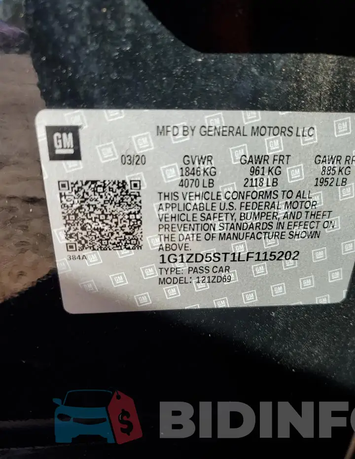 1G1ZD5ST1LF115202 Photo# 13