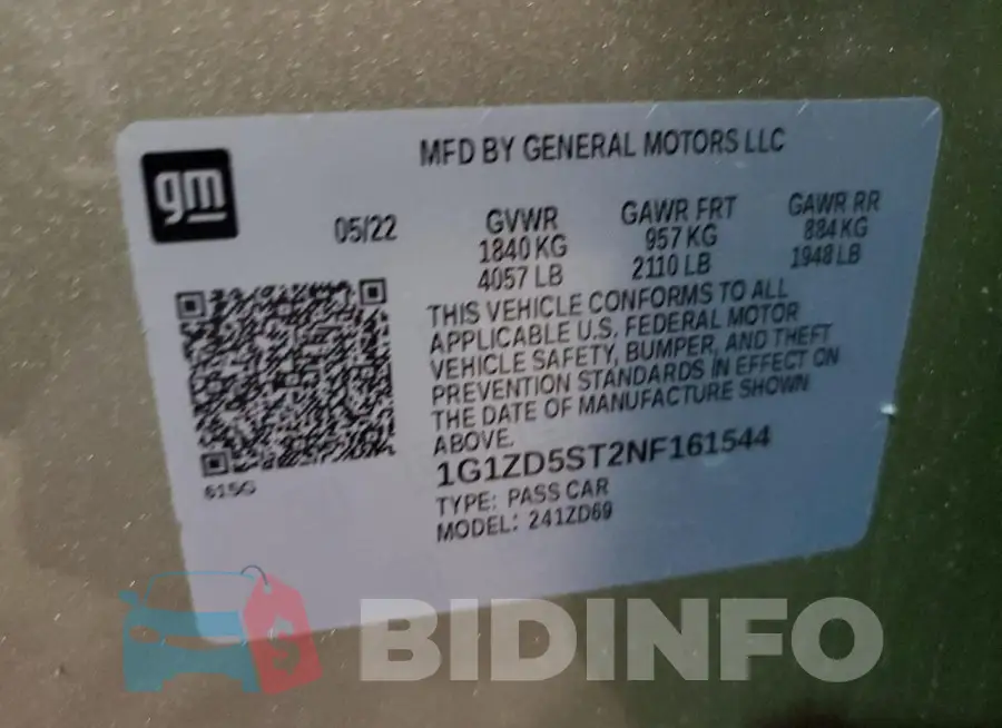 1G1ZD5ST2NF161544 Photo# 13