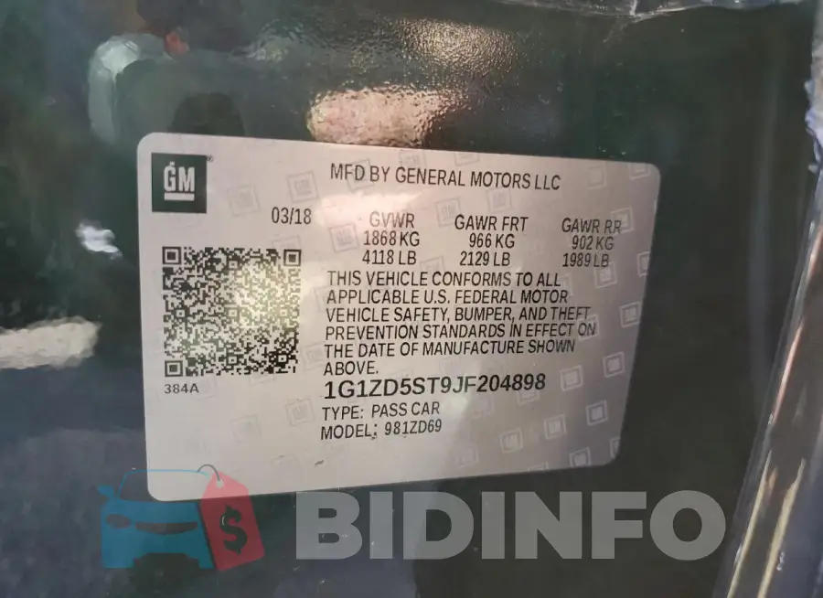 1G1ZD5ST9JF204898 Photo# 12