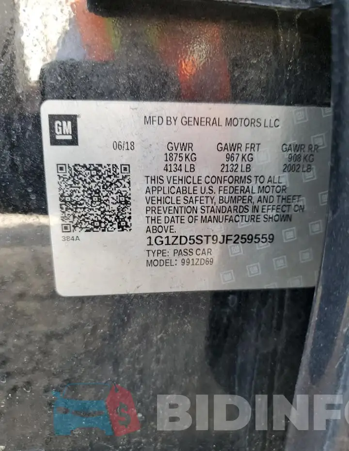 1G1ZD5ST9JF259559 Photo# 12