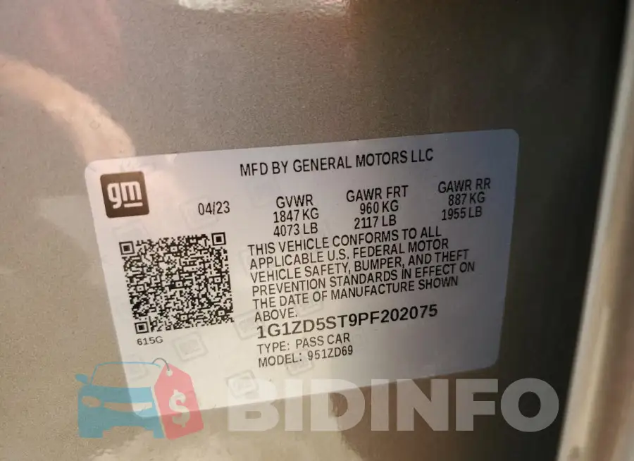 1G1ZD5ST9PF202075 Photo# 12