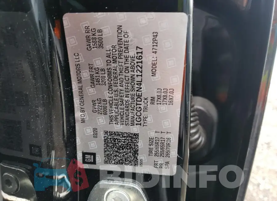 1GCGTDEN4L1221617 Photo# 12