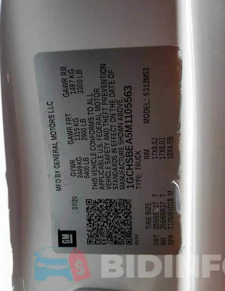 1GCHSBEA5M1105563 Photo# 13