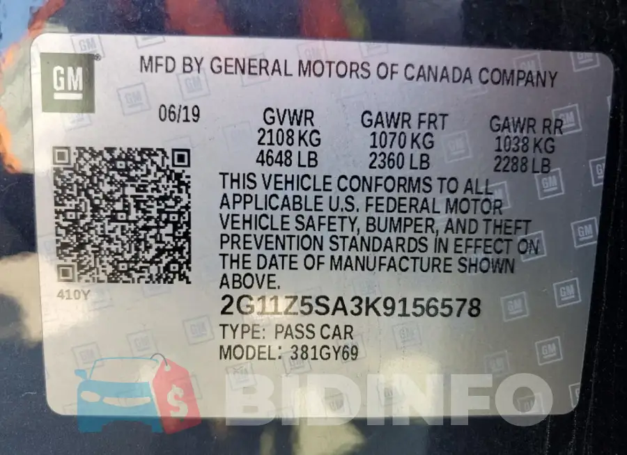 2G11Z5SA3K9156578 Photo# 13
