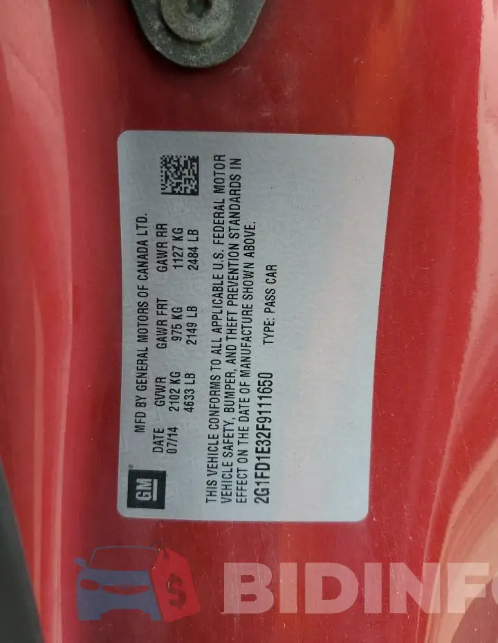 2G1FD1E32F9111650 Photo# 12