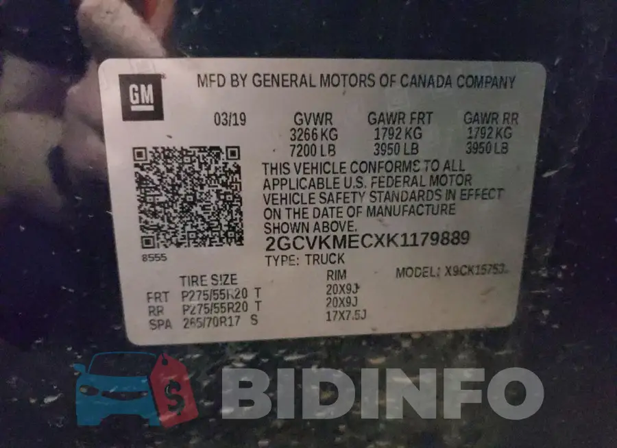 2GCVKMECXK1179889 Photo# 12